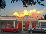 Maxines Cafe after sunset, Bastrop, TX