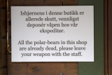 Longyearbyen local goods shop sign