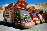 Decorated Trucks, Sost, Kararkoram Highway, Pakistan