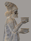 Lydian with decorated bowls, Apadana Staircase, Persepolis