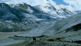 Driving up to the Lalung La Pass, Tibet