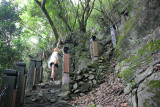 Steep trail that leads up to the Bell Tower that overlooks Liwu River Gorge.