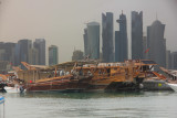 There are a lot of wooden vessels in Qatar. Some are dhow boats used for cargo, while others are passenger boats.