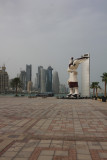 Orry with the Doha skyline in the background.