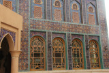 Beautiful mosaic tiles on a Katara building.