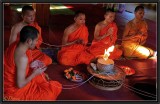 A Buddhist ritual. Vat Si Muang. Vientiane.