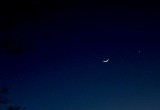 Spring light show with the moon & Venus