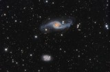 NGC 3718 and NGC 3729 - interacting galaxies 
