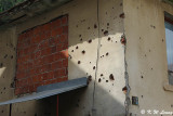 Wall with bullet and shrapnel holes DSC_6167