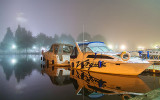 Docked Boats On A Foggy Night 20130828
