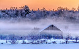 Barn In Mist 41359-60