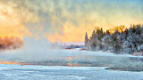 Frigid Rideau River At Sunrise P1050756-8