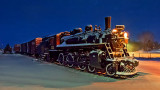 Snowy CN Engine 1112 At Dawn (20150130)