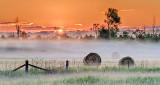 Bales In Sunrise Mist P1080210-2