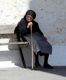 Old lady in Crete, Greece