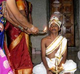 Ceremony for the bridegroom before the wedding;  Karnataka, India