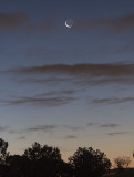 The Waning Crescent Moon and Mercury Rising