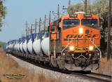 BNSF 7429 South Wind Turbine Blade Train At Vermillion Road, CO