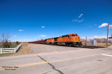BNSF 5238 South Ballast Train At Longs Peak, CO