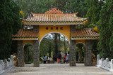 A Pagoda on the other side of cable car
