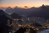 Dusk over the Botafogo district, pretty spectacular.