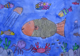 under water, Sophia, age:8