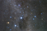 Satellite trails - a cross across the Cross