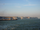 Leaving the white cliffs of Dover