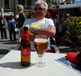 Dave enjoying a beer and sunshine