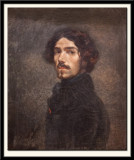 Portrait de Delacroix dapres lAutoportrait du muse des Office a Florence