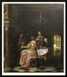 Merry Company with a Man and Two Women, about 1668-70