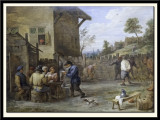 Peasants Playing Skittles and Cards, mid 1600s