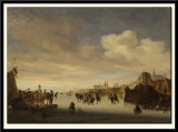 Winter Scene with Sledges and Skaters on a River, 1656