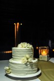 Ruffle wedding cake. Photo by Cecilia Dumas Photography