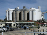 MASSIVE GRAIN SILOS AT PORT