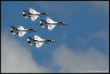 U.S. Air Force Thunderbird F-16s in Diamond 4 Formation