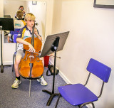 Gabriel playing the cello