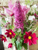 Flower arrangement with flowers from the garden