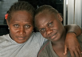 Crystal and Nancy in Honiara - Solomon Islands