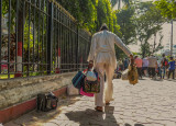 Dabbawala on the move, Bombay, India, 2016