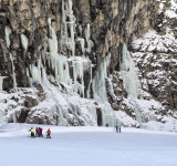 Escaladores en hielo