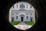 stop (view through peephole of cloister gate)