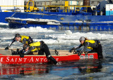 Course en canot  glace du Carnaval de Qubec 2014