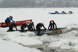 Course en canot  glace, Portneuf 2015