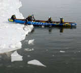 COURSE EN CANOT  GLACE DE LiSLE-AUX-COUDRES 2015