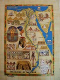 11 A papyrus map of Egypt (bought in Golden Eagle Papyrus shop in Cairo).jpg