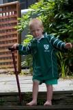 Cael with cane 