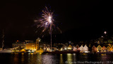 Some fireworks at 23:30 warming up for the best