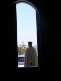 A guard outside King Hussans monument in Rabat, Morocco.