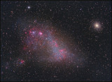 The Small Magellanic cloud with 2 Globular clusters.
